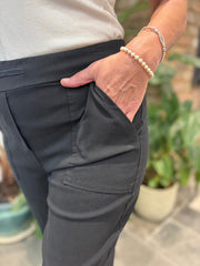 Black Straight Leg Pocket Front Magics