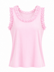 Pink Ruffle Vest Simone