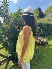 Lemon Crochet Detail Vest Moira