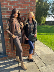 Chocolate Scenic Printed Top River