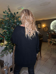 Black Sequin Christmas Tree Jumper Eve