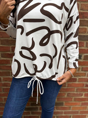 Chocolate Swirl Sweatshirt Rebecca