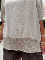 Stone Sequin Trim Top Astrid