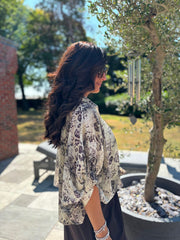 Stone Mixed Animal Print Shirt Davina