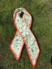 Green Floral Neck/ Head Scarf