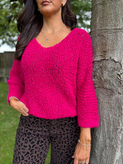 Lipstick Popcorn Knit Martha