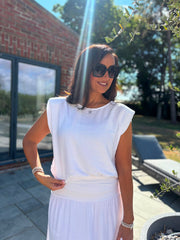 White Top & Skirt Set Daniella
