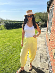 Lemon Bubble Cotton Trouser Set Jasmine