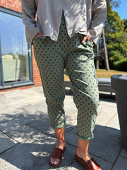 Khaki Polka Dot Trousers Marcia