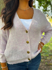 Lilac Cosy Knit Cardi Sofia