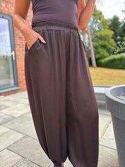 Chocolate Shimmer Cuffed Trousers Aubrey