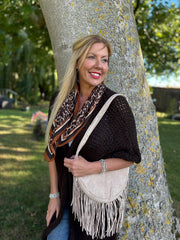 Chocolate Cosy Edge To Edge Cardi Mabel