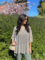 Stone Shimmer Loose Weave Top Jasmine