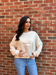 Stone Premium Crochet Pocket Sweatshirt Blake