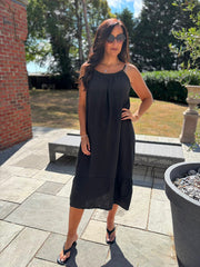 Chocolate Bubble Cotton Dress Athena