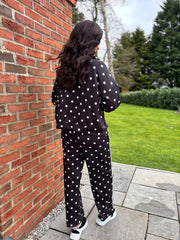 Black Polka Dot Tracksuit Darla