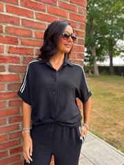 Black Two Stripe Co-Ord Nikki
