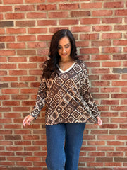 Chocolate Diamond Shimmer Top Freya
