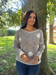 Stone Polka Dot Knit Natalie