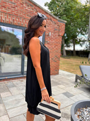 Black Crochet Detail Dress Maya