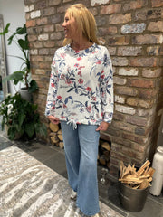 White Floral Vine Sweatshirt India