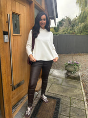 Winter White Hooded Sweat Top Ada