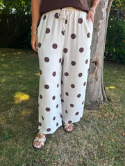 Cream Polka Dot Trousers Michaela