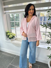 Pink Bubble Cotton Hooded Jacket Hayley