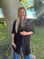 Chocolate Cosy Edge To Edge Cardi Mabel