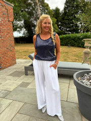 White Tina Trousers