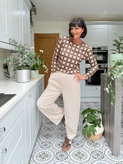 Stone Tartan Super Soft Round Neck