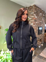 Black Drawstring Co-Ord Skylar