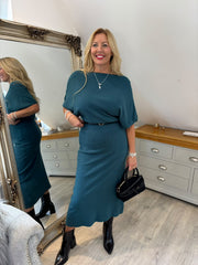 Teal Soft Knit Dress Emily