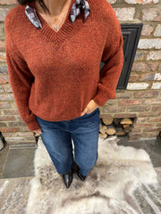 Rust Scarf Accent Jumper Amanda