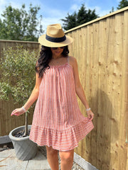 Rust Striped Dress Trinity