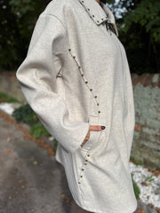 Stone Stud Detail Coat Meredith