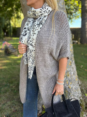 Mocha Cosy Edge To Edge Cardi Mabel