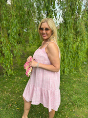 Pink Striped Sun Dress Danielle