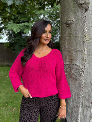 Lipstick Popcorn Knit Martha