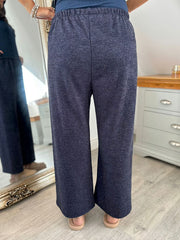 Navy Knitted Top and Trouser Set Evie