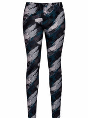 Teal Brushed Pattern Leggings