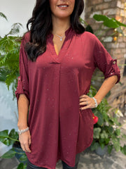 Wine Sparkle Tunic Gloria