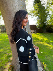 Black Polka Dot Knit Natalie