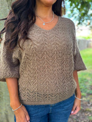 Mocha Soft Chevron Knit Ensley