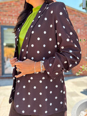 Chocolate Polka Dot Take You Anywhere Jacket