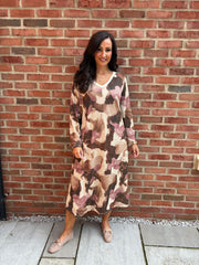 Rose Watercolour Shimmer Dress Freya