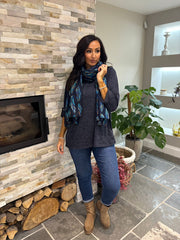 Navy Marl Two Piece Fine Knit Danni