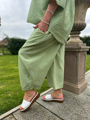 Green Gingham Two Piece Set Lara