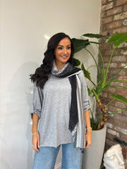 Grey Marl Two Piece Scarf Knit Danni