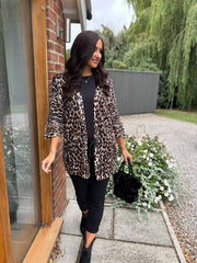 Natural Leopard Multi Hole Cardigan Taylor